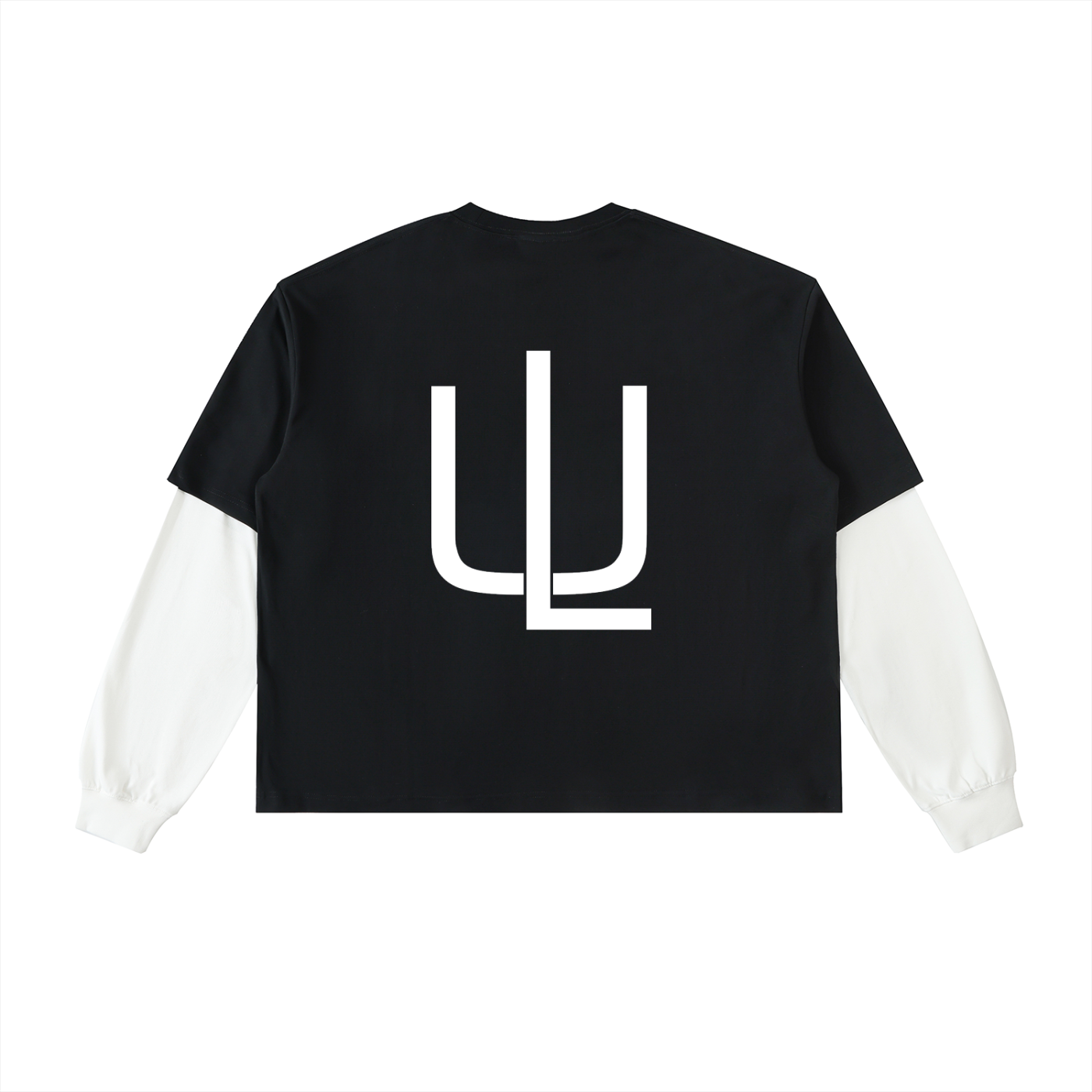 Layered Contrast Sleeve Cotton T-Shirt
